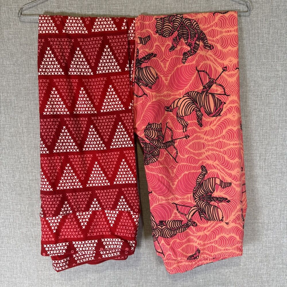 NEW LuLaRoe TC Leggings Lot 2 Valentines Day Cupid Angels XOXO Unicorn Exclusive